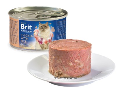 Brit Premium Cat by Nature konz Chicken&Rice 200g