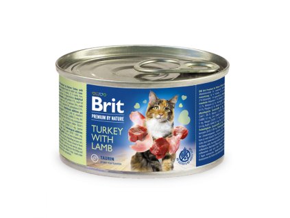 Brit Premium Cat by Nature konz Turkey&Lamb 200g