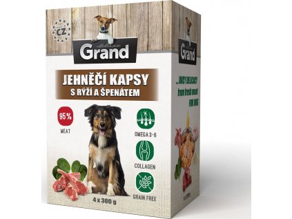 GRAND Deluxe Jehněčí kapsy s rýží a špenátem 4 x 300g