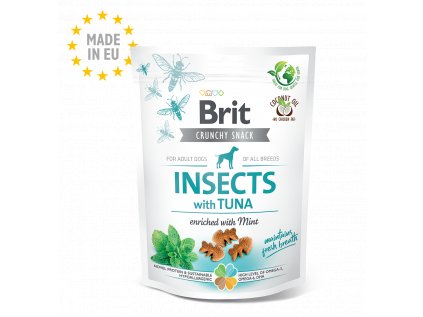 Brit Care Crunchy Cracker. Insects with Tuna enriched with Mint 200g