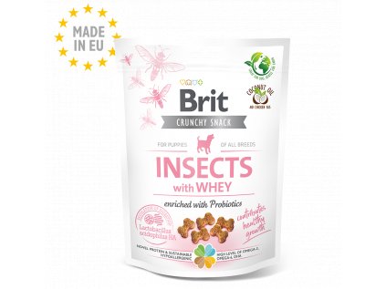 Brit Care Dog Crunchy Cracker. Insects with Whey enriched with Probiotics Puppy 200g