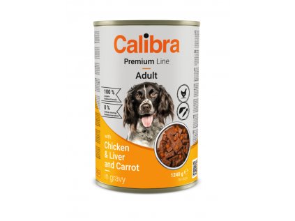 calibra dog konzerva premium liver chicken jatra kure pes