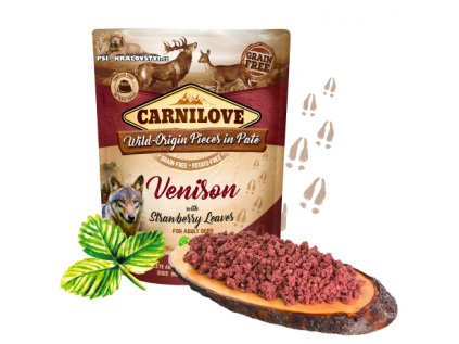 Carnilove Dog Pouch Paté Venison & Strawberry 300g