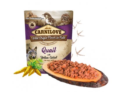 Carnilove Dog Pouch Paté Quail & Yellow Carrot 300g
