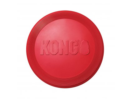 KONG hračka Létající talíř guma L červená