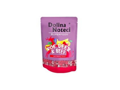 DOLINA NOTECI SUPERFOODS srnec a hovězí kapsička pro psy 300 g