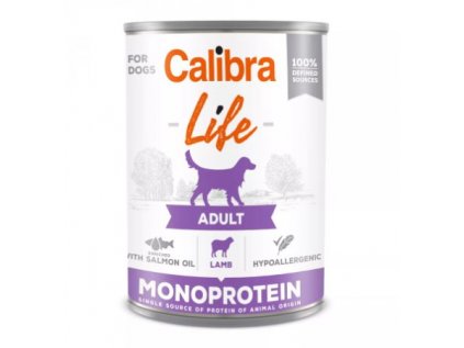 Calibra Dog Life konzerva Monoprotein Adult Lamb 400g