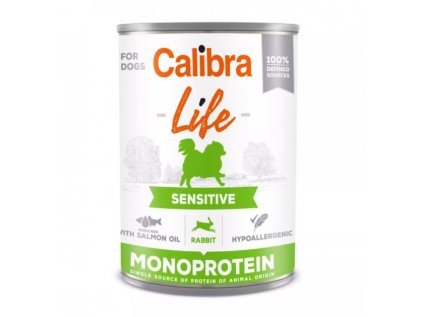 Calibra Dog Life konzerva Monoprotein Sensitive Rabbit 400g