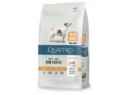 QUATTRO Dog Dry Premium Mini Adult Drůbež 7kg