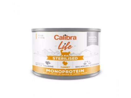 Calibra Cat Life  konzerva Sterilised Turkey 200g