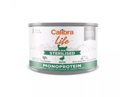 Calibra Cat Life  konzerva Sterilised Duck 200g