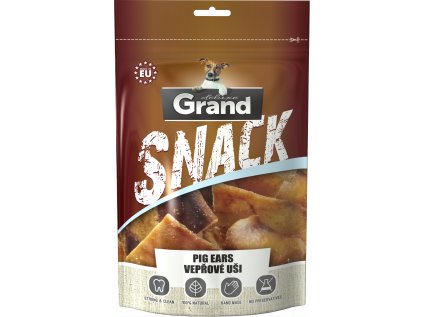 GRAND Suš .Deluxe Ucho vepř.řez. poch. pro psy 100g