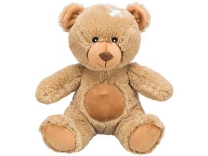 Be Eco medvěd TEDDY plyšová ekologická hračka se zvukem pro psa 23 cm