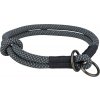Soft Rope kulatý polostahovací obojek S-M 40cm/1cm černá/šedá