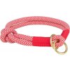 Soft Rope kulatý polostahovací obojek S-M 40cm/1cm červená/krémová