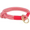 Soft Rope kulatý polostahovací obojek S-M 40cm/1cm červená/krémová