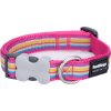 obojek red dingo Horizontal Stripes Hot Pink