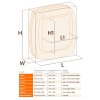 Dvířka pro psy SWING 15T HNĚDÁ 41,2 x 48,2 x h 9,6 cm