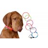Obojek světelný DOG FANTASY USB dobíjení, nylon 500m Růžový 45cm