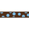 Postroj pro psa střední Red Dingo 20mm/45-66cm Blue Spots on Brown