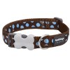 obojek red dingo blue spots on brown