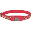 Obojek Red Dingo polostahovací pro psa 26-40cm/15mm Flanno Red