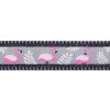 Obojek Red Dingo 41-63cm/25mm Flamingo Cool Grey Plameňák
