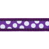 Obojek Red Dingo polostahovací pro psa 26-40cm/15mm White spots on Purple