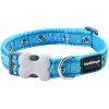 Obojek Red Dingo 24-37cm/15mm Bumble Bee Turquoise