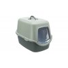WC pro kočku Be Eco VICO se střechou, 40x40x56cm, antracit/šedozelená