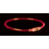 Svítící blikací obojek Flash light ring USB L-XL do 65 cm Červená