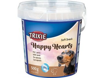 Soft Snack Happy Hearts - srdíčka jehněčí s rýží,kyblík 500g