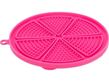 Lick´n´Snack KRUH s přísavkami - podložka k pomalému krmení, 18 cm, TPR/plast, pink