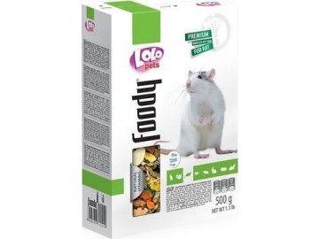LOLO BASIC kompletní krmivo pro potkany 500 g krabička