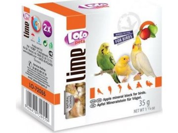 LOLOpets LIME jablečný minerální kámen pro ptáky 40 g