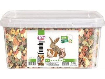 LOLO - exotik mix kompl. krmivo pro hlodavce kyblík 1,4 kg