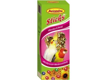 Avicentra tyč malý a stř. papoušek - vitamin a med 2 ks