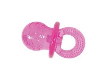 Hračka pes dudlík TRP PACIFIER 10cm růžová Zolux