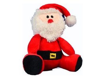 Vánoční Hračka pes Santa s čepičkou plyš 20cm TR 1ks