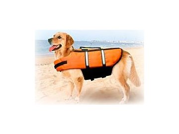 Vesta plavací Dog oranžová