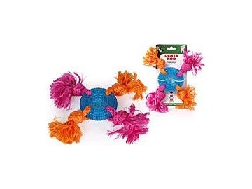 Hračka pes Denta Roo Disk se 4 uzly 24cm/8cm