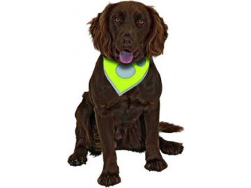 Šátek na krk reflex Safety Dog 24-30cm Žlutý KAR