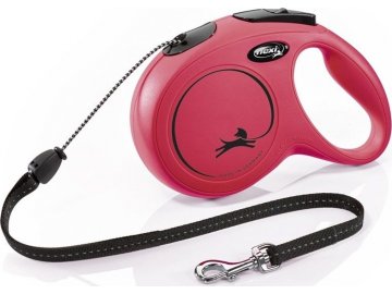 Flexi New Classic M šňůra 8 m, max. 20kg - červená