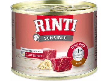 Rinti Sensible dog konz. - hovězí + rýže 185 g