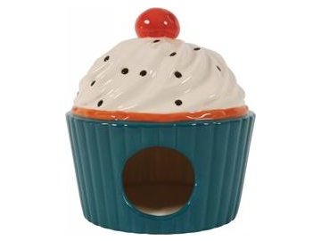 Domek pro hlodavce Cup Cake modrá 13x13x14cm Zolux