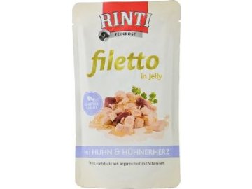 Rinti Dog Filetto kapsa kuře+kuř.srdce v želé 125g