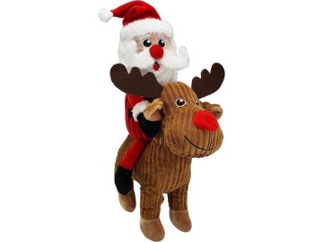Nobby Vánoční plyšový Santa na losu 38 cm
