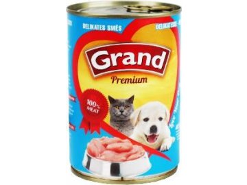 GRAND konz. štěně,kočka Delikates mas.směs 405g