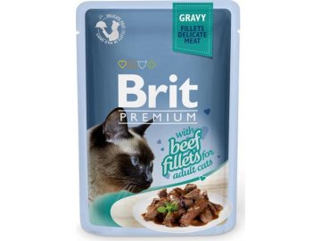 Brit Premium Cat D Fillets in Gravy With Beef 85g