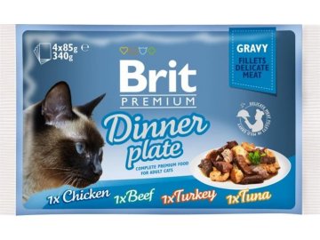 Brit Premium Cat D Fillets in Gravy Dinner Plate 340g